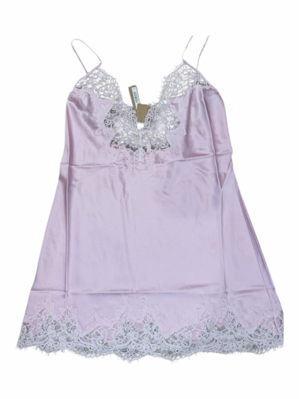 SKIMS Silk Lace Mini Slip Dress Peony Tonal Medium